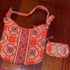 Orange print Vera Bradley Bag and wallet